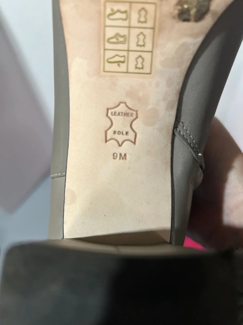 Tory Burch Grey Heron Leather Block Heel Ankle Boots, Size 9
